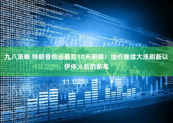 九八策略 特朗普给出最后10天期限！油价继续大涨刷新以伊停火后的新高