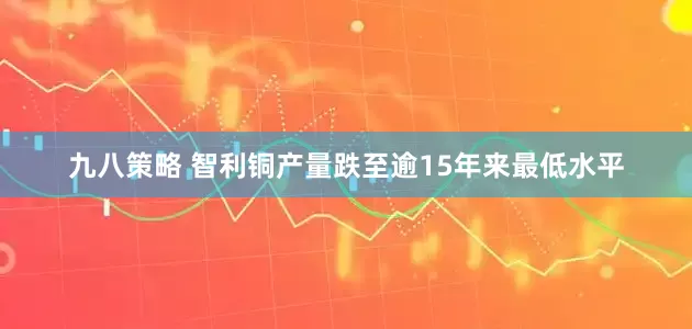 九八策略 智利铜产量跌至逾15年来最低水平